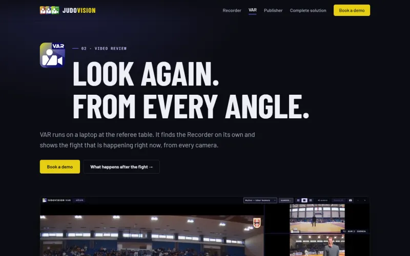 JudoVision — video review on a computer