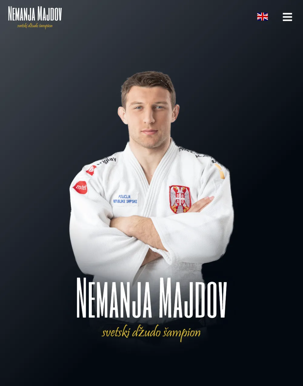 Nemanja Majdov — home page on a tablet