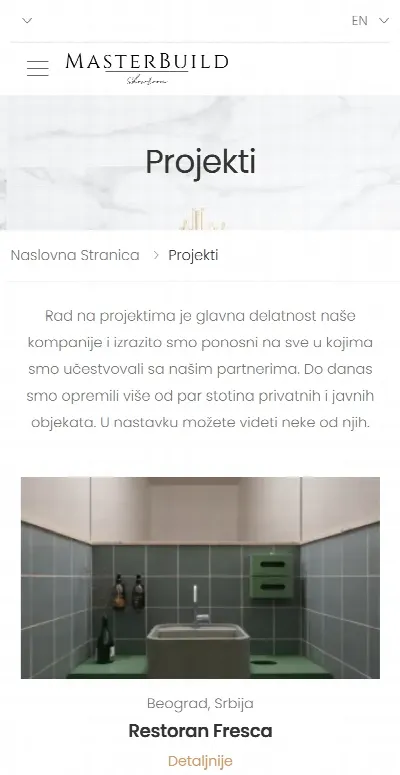 MasterBuild — projects on a phone