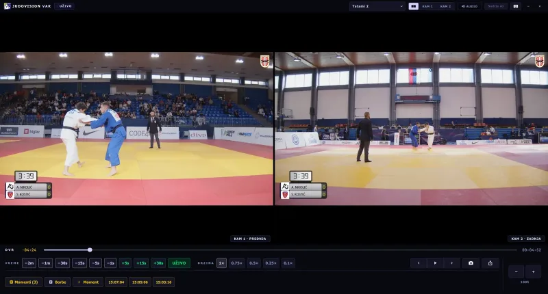 JudoVision VAR — replay from two cameras